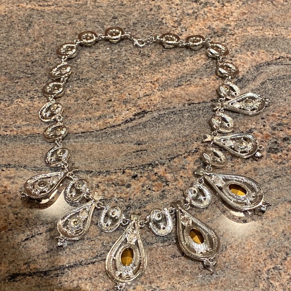 Crystal Necklace with Crystal Domed Ring with BONUS blue Ring - Picture 15 of 16